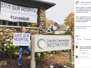 West Lincoln Midwives are selling signs to raise money to support #saveWLMH