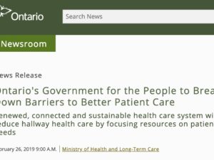WLMH is a Shining Example of the Ontario Government’s new long term Health Care Plan
